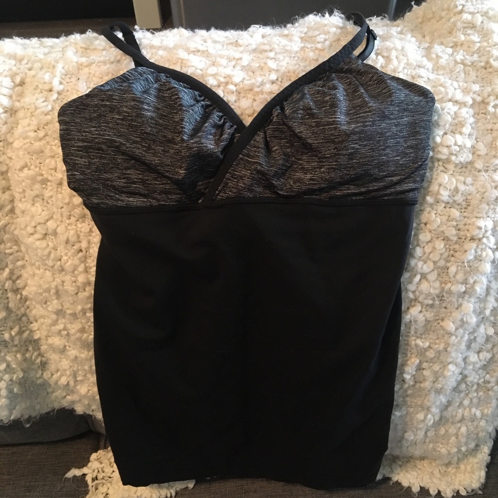 Lululemon Athletica Black and Gray Bustier Camisole